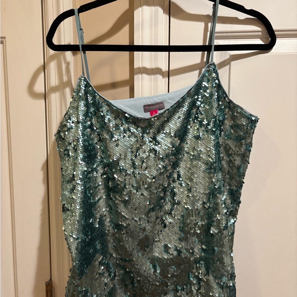 Vince Camuto Green Sequin cami